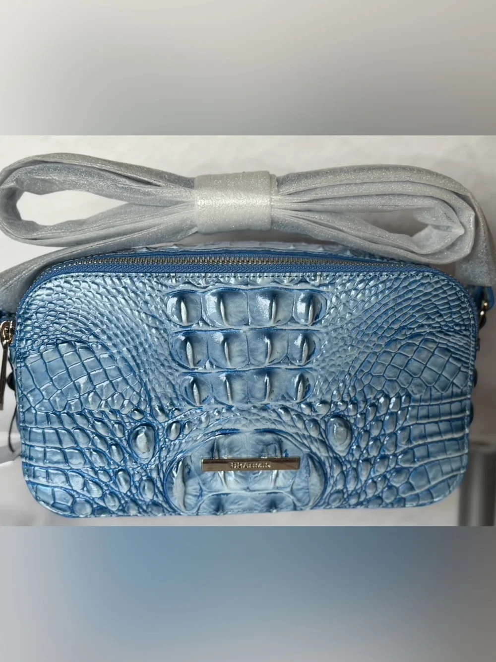 Brahmin Danica Aura Blue Crossbody Bag NWT Sky Blue